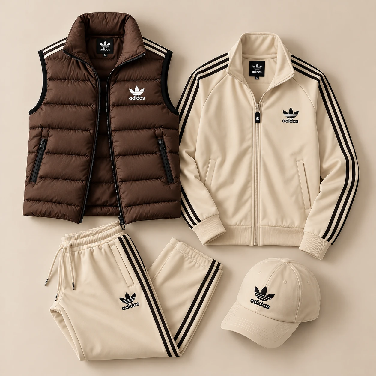 4-Piece Fall Outfit Set – Marrone