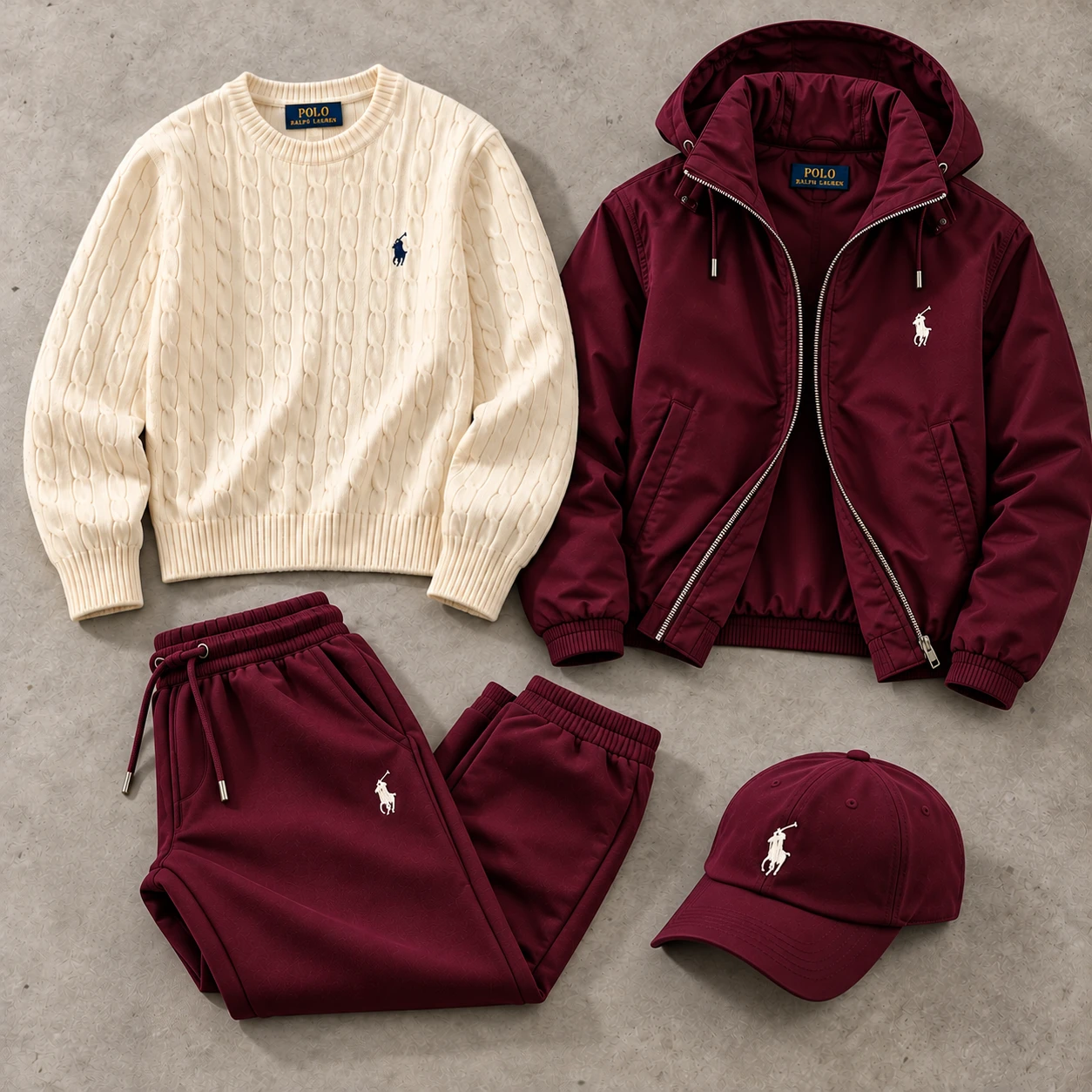Heritage Luxe - 4-Piece Winter Set – Burgundy