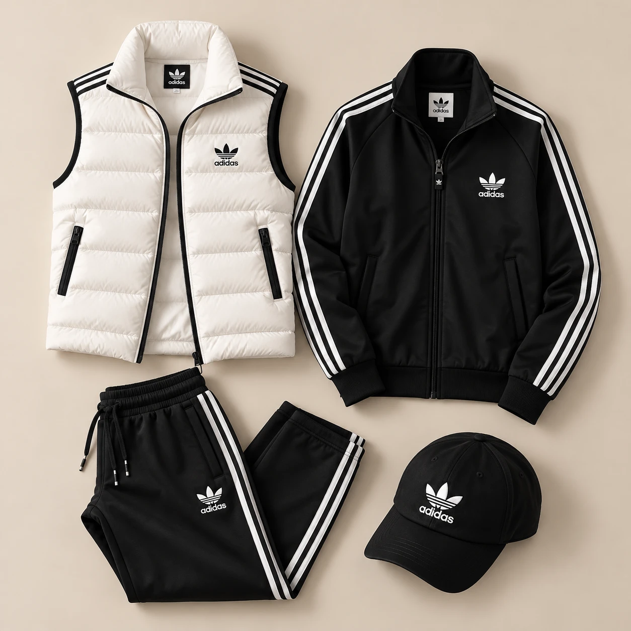 Set Outfit Autunnale 4 Pezzi – Bianco