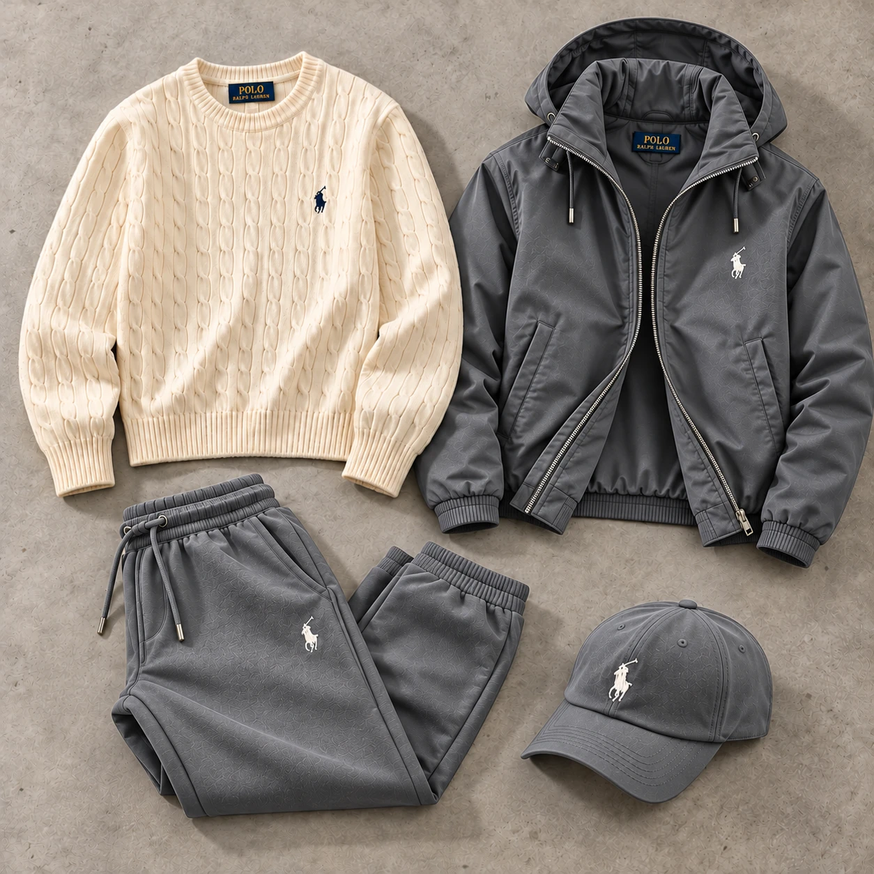 Heritage Luxe - 4-Piece Winter Set – Charcoal Grey