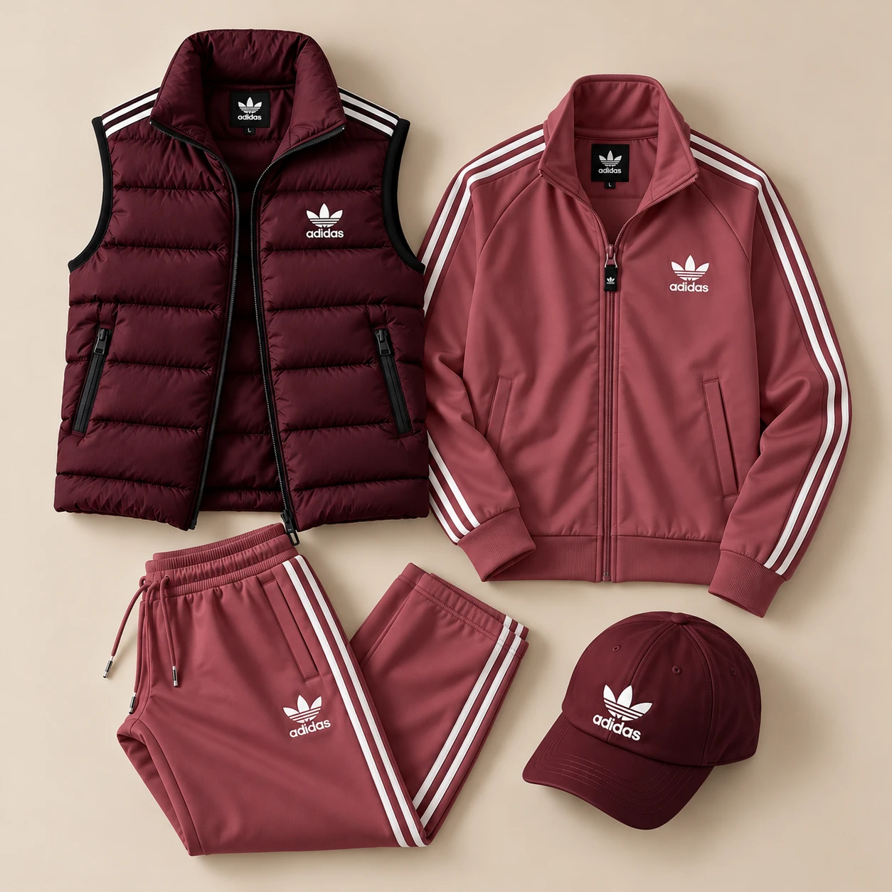 4-Piece Fall Outfit Set – Bordeaux
