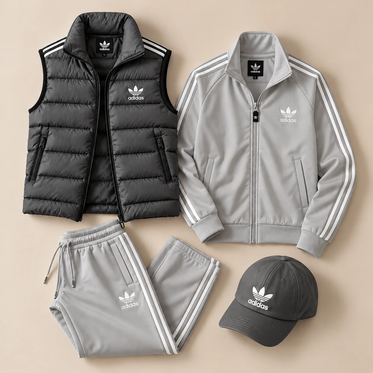4-Piece Fall Outfit Set – Grigio