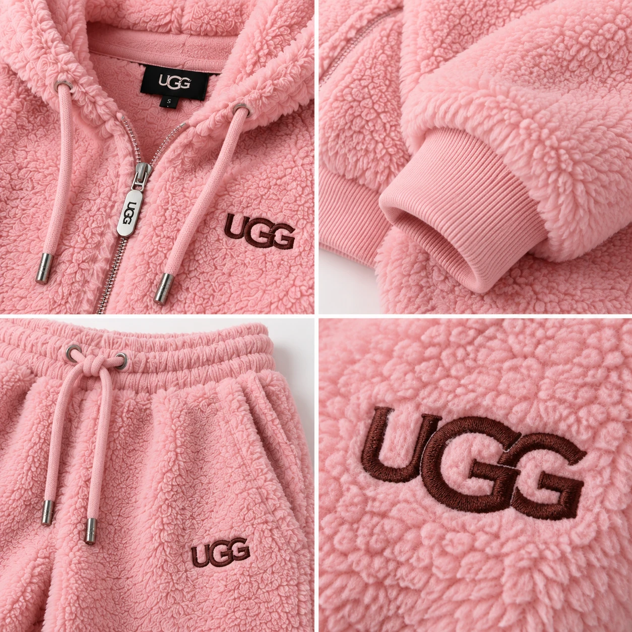 Cozy Luxe – Women's Fluffy Sherpa Tracksuit Set