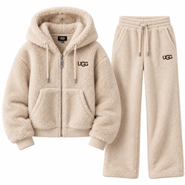 Cozy Luxe  – Women's Fluffy Sherpa Tracksuit Set