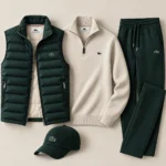 4-Piece Puffer Vest & Knit Tracksuit Set