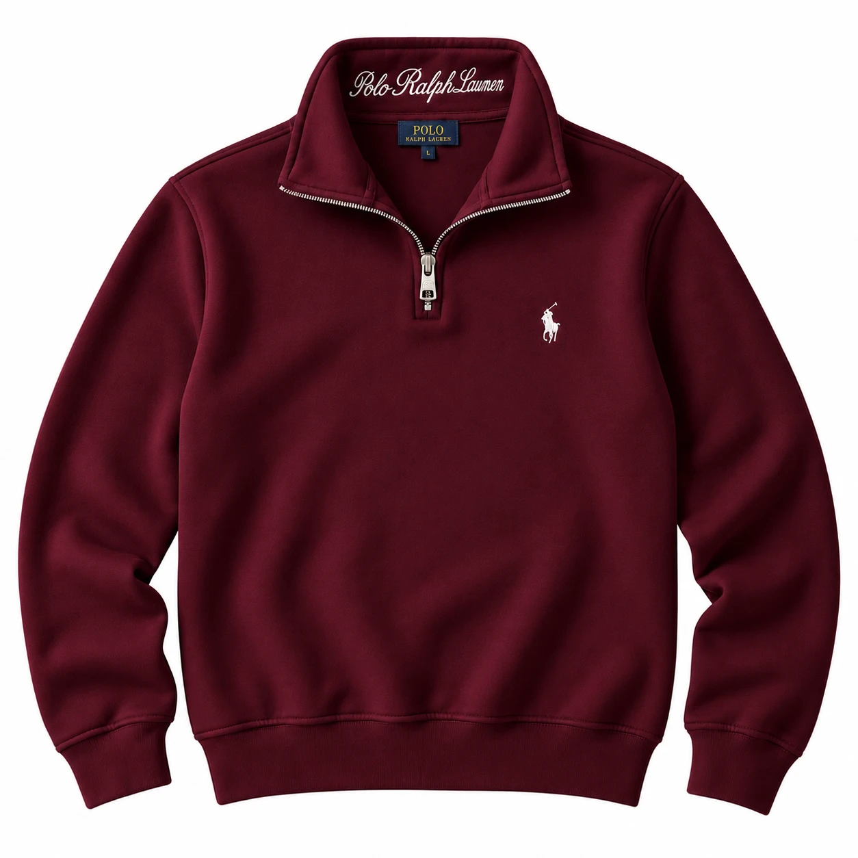 Polo Men's Classic Quarter-Zip Sweatshirt – Burgundy