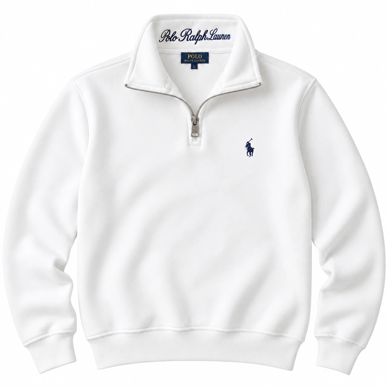 Polo Men's Classic Quarter-Zip Sweatshirt – White