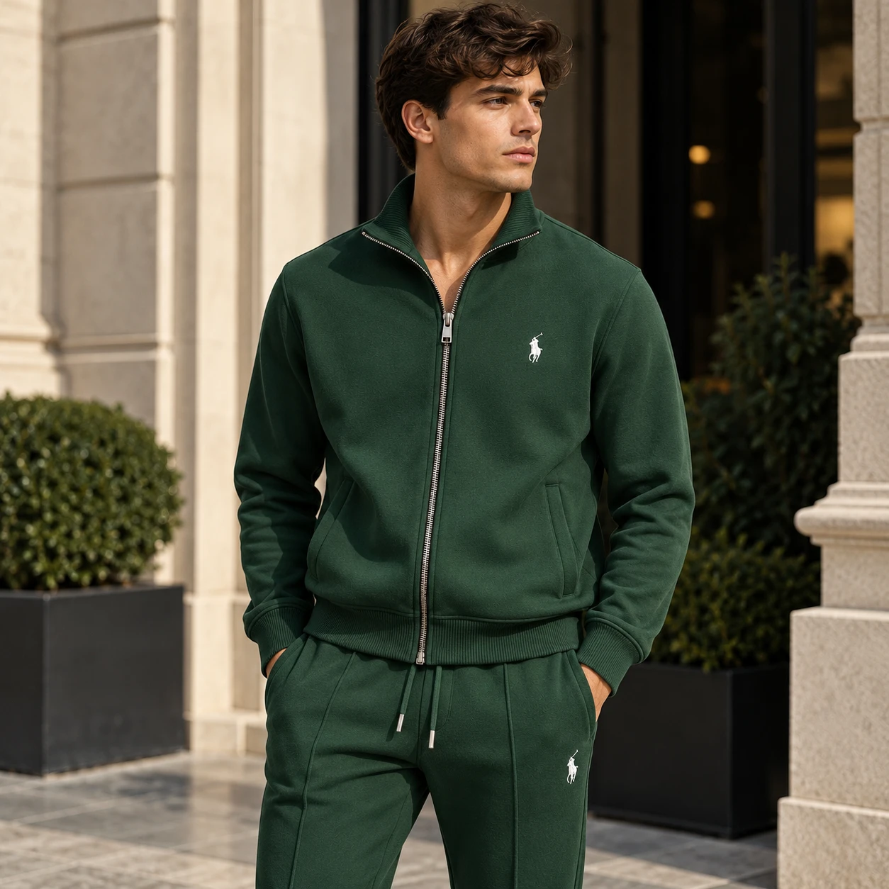 Men's Premium Full-Zip Tracksuit Set – 2 Pieces