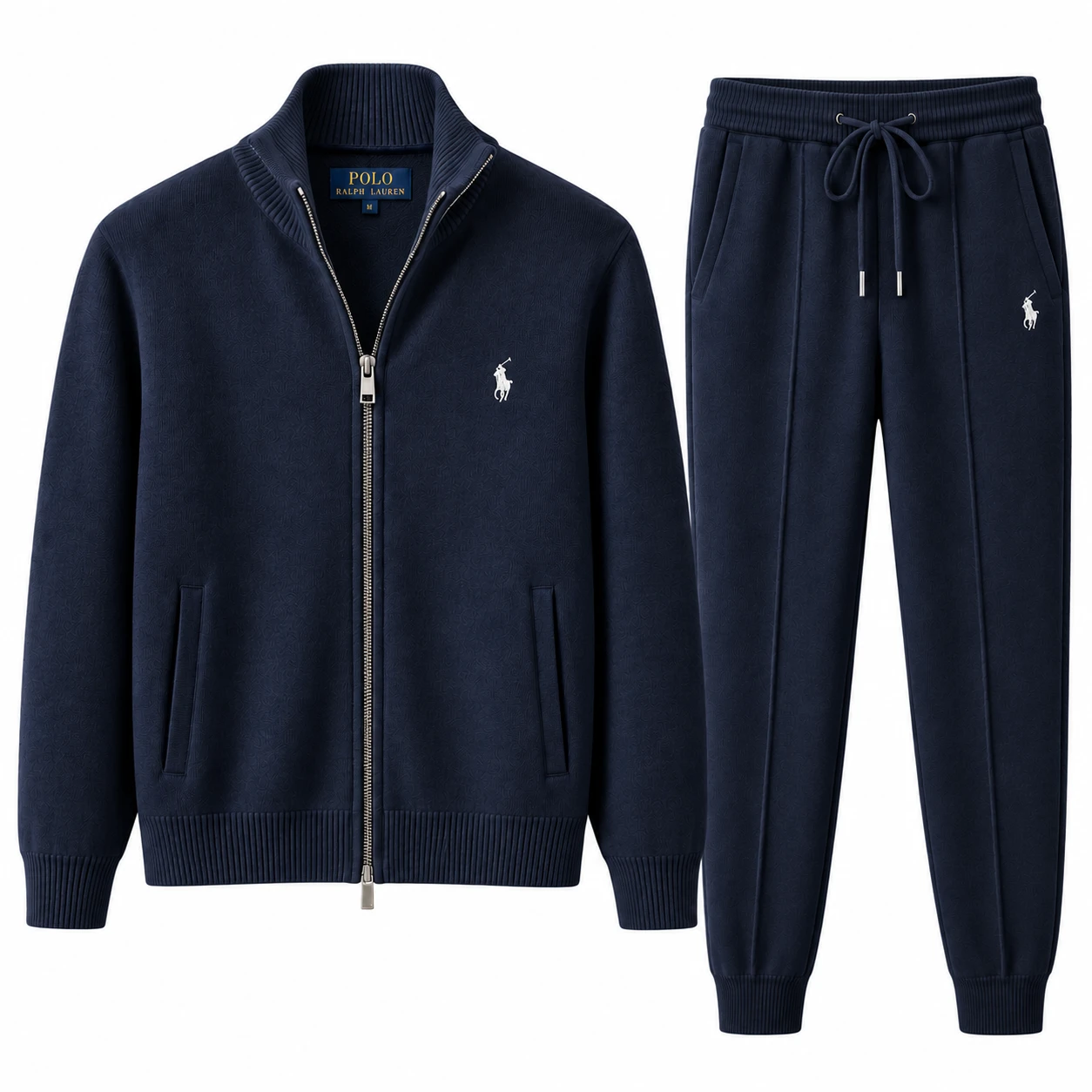 Men's Premium Full-Zip Tracksuit Set – 2 Pieces – Navy