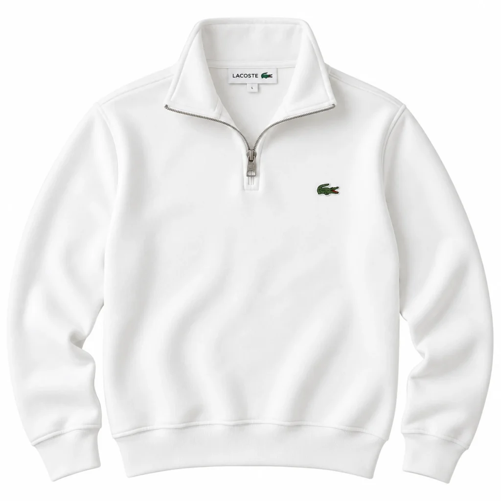 Men's Premium Quarter-Zip Sweatshirt – White